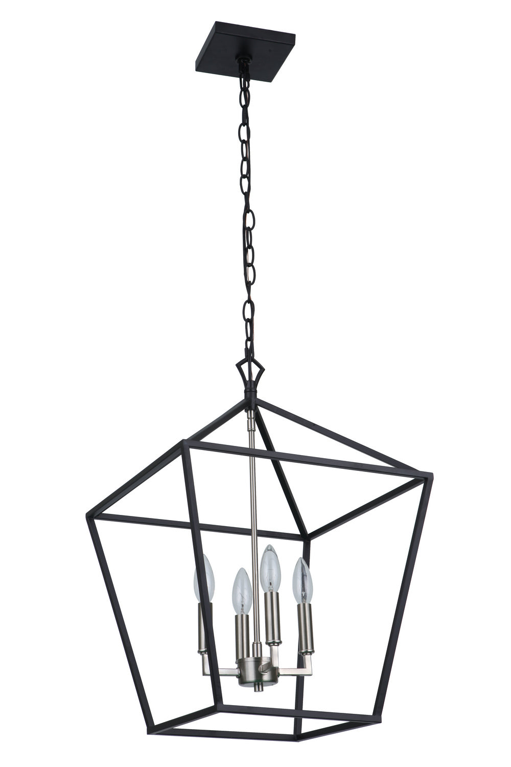 Craftmade Flynt II 56335-FBBNK Pendant Light - Flat Black/Brushed Polished Nickel