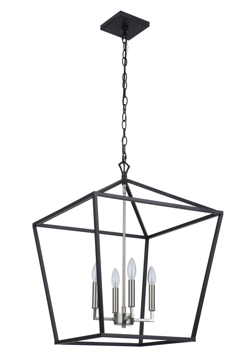 Craftmade Flynt II 56336-FBBNK Pendant Light - Flat Black/Brushed Polished Nickel
