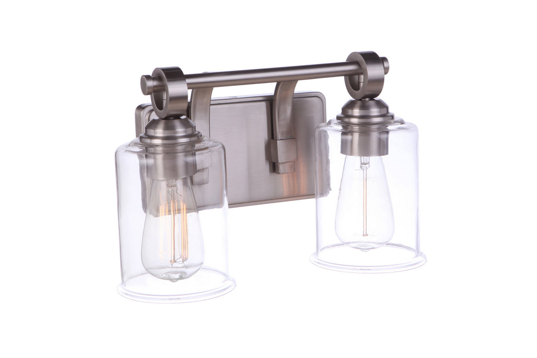 Craftmade Romero 56402-BNK Bath Vanity Light 14 in. wide - Brushed Polished Nickel