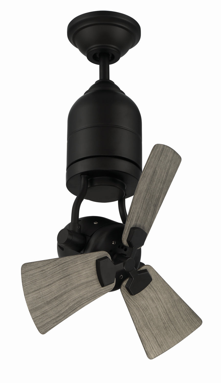 Craftmade Bellows Uno BW318FB3 Ceiling Fan 18 - Flat Black, Grey Cedar/Grey Cedar/