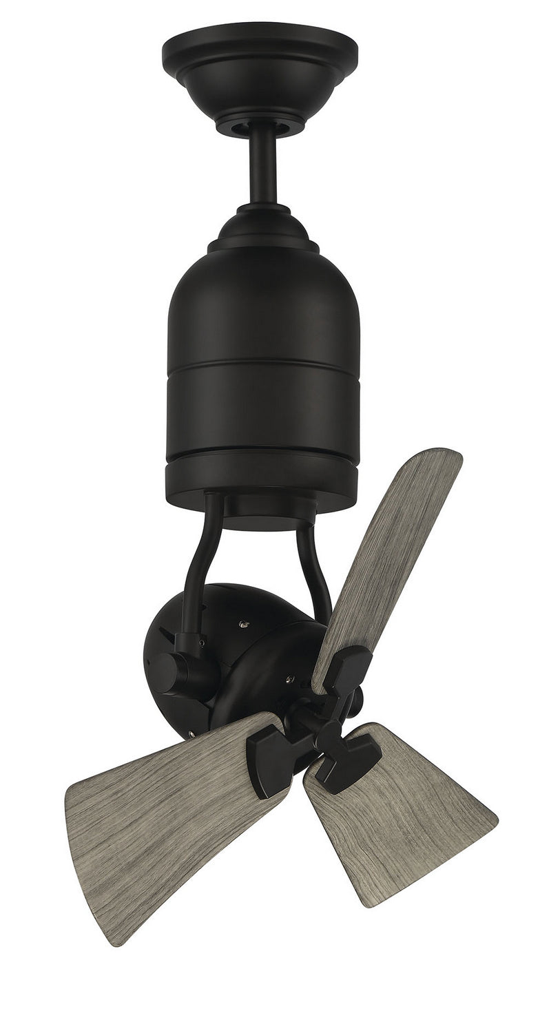 Craftmade Bellows Uno BW318FB3 Ceiling Fan 18 - Flat Black, Grey Cedar/Grey Cedar/