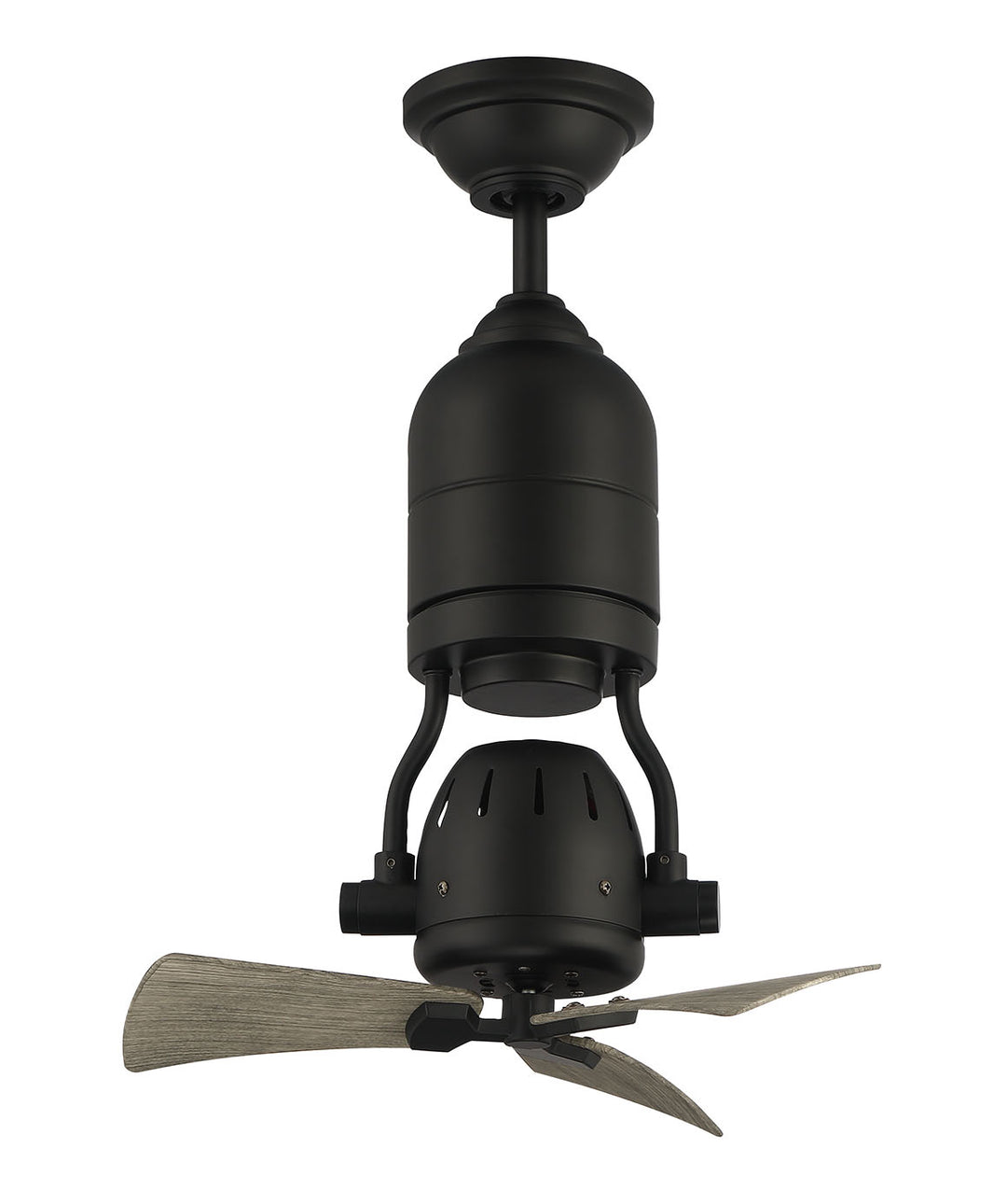 Craftmade Bellows Uno BW318FB3 Ceiling Fan 18 - Flat Black, Grey Cedar/Grey Cedar/