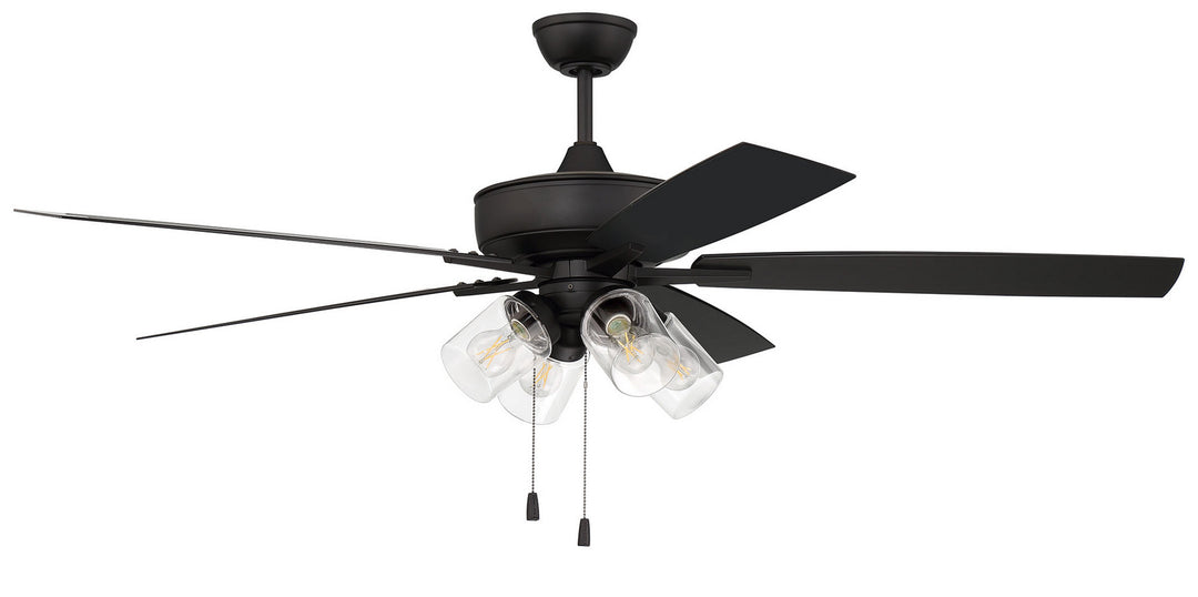 Craftmade Outdoor Super Pro 104 OS104FB5 Ceiling Fan 60 - Flat Black, Flat Black/Flat Black/