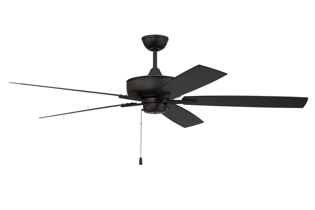 Craftmade Outdoor Super Pro 60 OS60FB5 Ceiling Fan 60 - Flat Black, Flat Black/Flat Black/