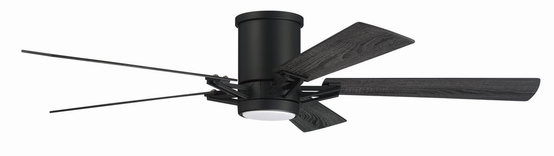 Craftmade Wyatt WYT52FB5 Ceiling Fan 52 - Flat Black, Flat Black/Greywood/
