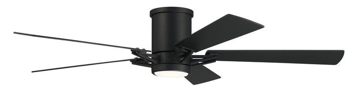 Craftmade Wyatt WYT52FB5 Ceiling Fan 52 - Flat Black, Flat Black/Greywood/