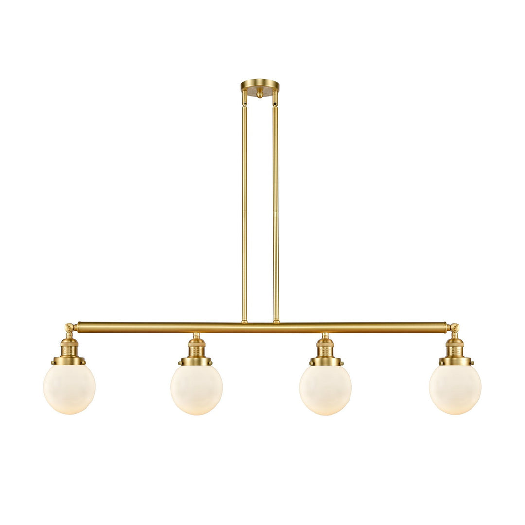 Innovations Franklin Restoration 214-SG-G201-6 Pendant Light - Satin Gold
