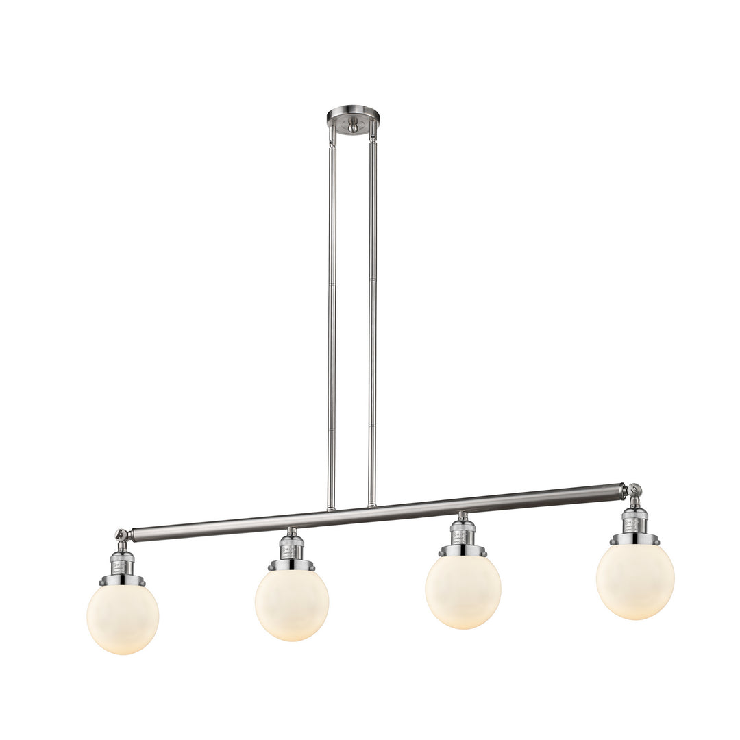 Innovations Franklin Restoration 214-SN-G201-6-LED Pendant Light - Brushed Satin Nickel