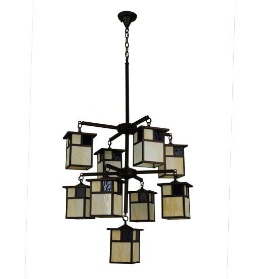 Meyda Tiffany Hyde Park 123938 Chandelier Light - Mahogany Bronze