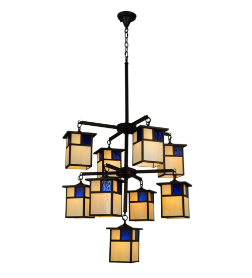 Meyda Tiffany Hyde Park 123938 Chandelier Light - Mahogany Bronze