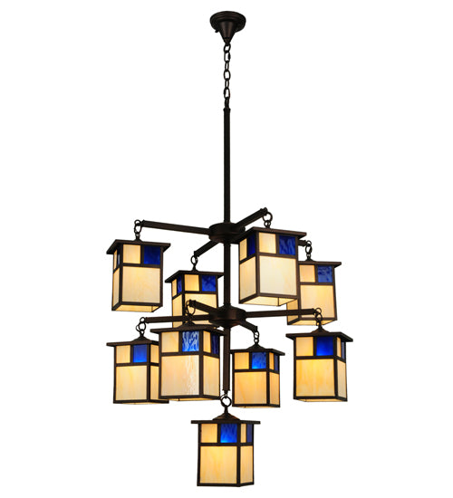 Meyda Tiffany Hyde Park 123938 Chandelier Light - Mahogany Bronze