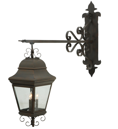 Meyda Tiffany Lighting 123939 Monaco Three Light Wall Sconce Outdoor Bronze / Dark