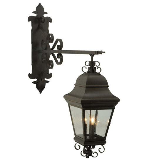 Meyda Tiffany Lighting 123939 Monaco Three Light Wall Sconce Outdoor Bronze / Dark