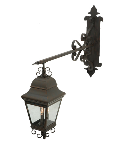 Meyda Tiffany Lighting 123939 Monaco Three Light Wall Sconce Outdoor Bronze / Dark