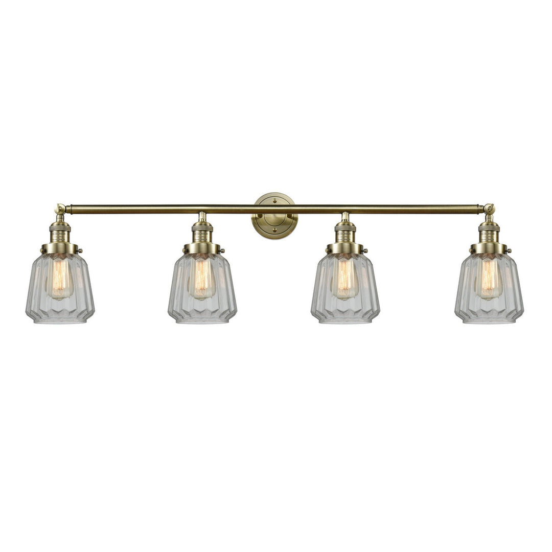 Innovations Franklin Restoration 215-AB-G142 Bath Vanity Light 43 in. wide - Antique Brass