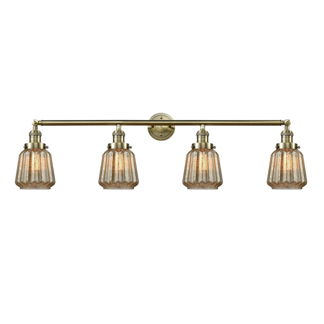 Innovations Franklin Restoration 215-AB-G146 Bath Vanity Light 43 in. wide - Antique Brass