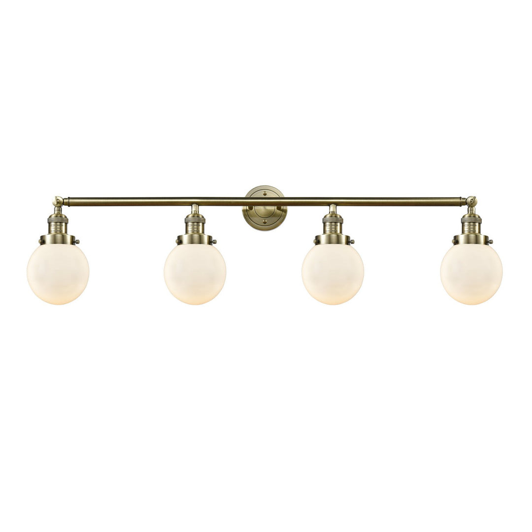Innovations Franklin Restoration 215-AB-G201-6-LED Bath Vanity Light 42 in. wide - Antique Brass