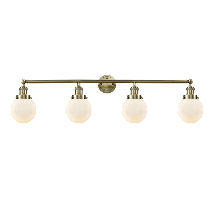 Innovations Franklin Restoration 215-AB-G201-6-LED Bath Vanity Light 42 in. wide - Antique Brass