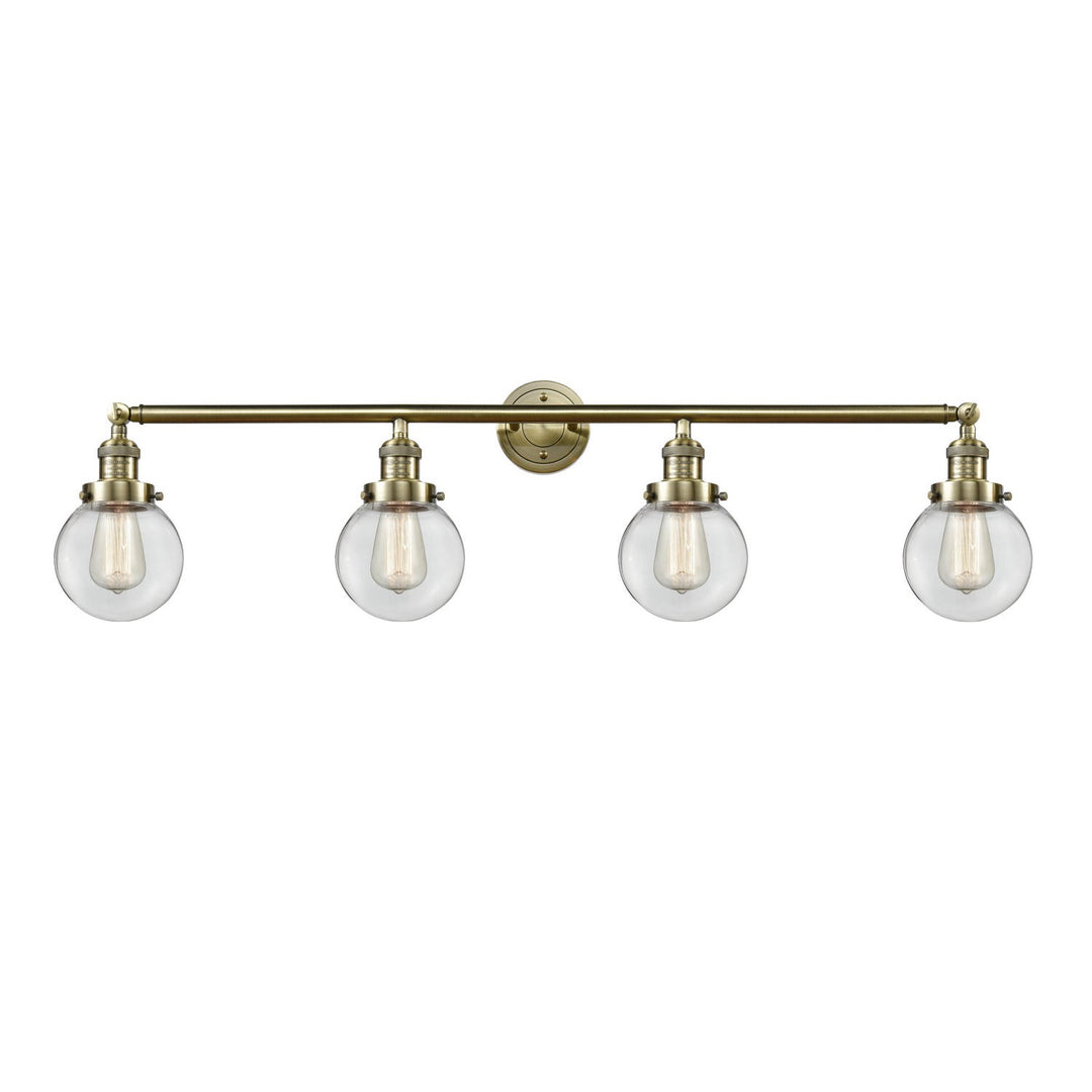 Innovations Franklin Restoration 215-AB-G202-6-LED Bath Vanity Light 42 in. wide - Antique Brass