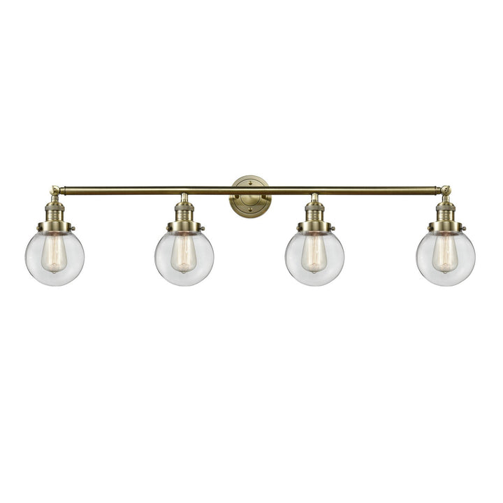 Innovations Franklin Restoration 215-AB-G202-6-LED Bath Vanity Light 42 in. wide - Antique Brass