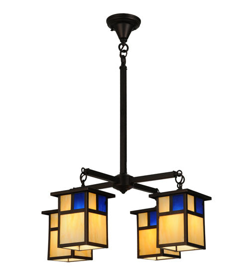 Meyda Tiffany Hyde Park 123949 Chandelier Light - Mahogany Bronze