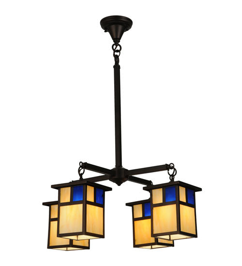 Meyda Tiffany Hyde Park 123949 Chandelier Light - Mahogany Bronze