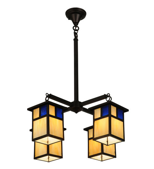 Meyda Tiffany Hyde Park 123949 Chandelier Light - Mahogany Bronze