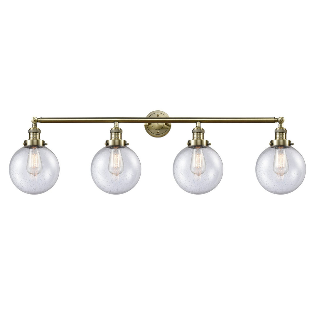 Innovations Franklin Restoration 215-AB-G204-8-LED Bath Vanity Light 44 in. wide - Antique Brass