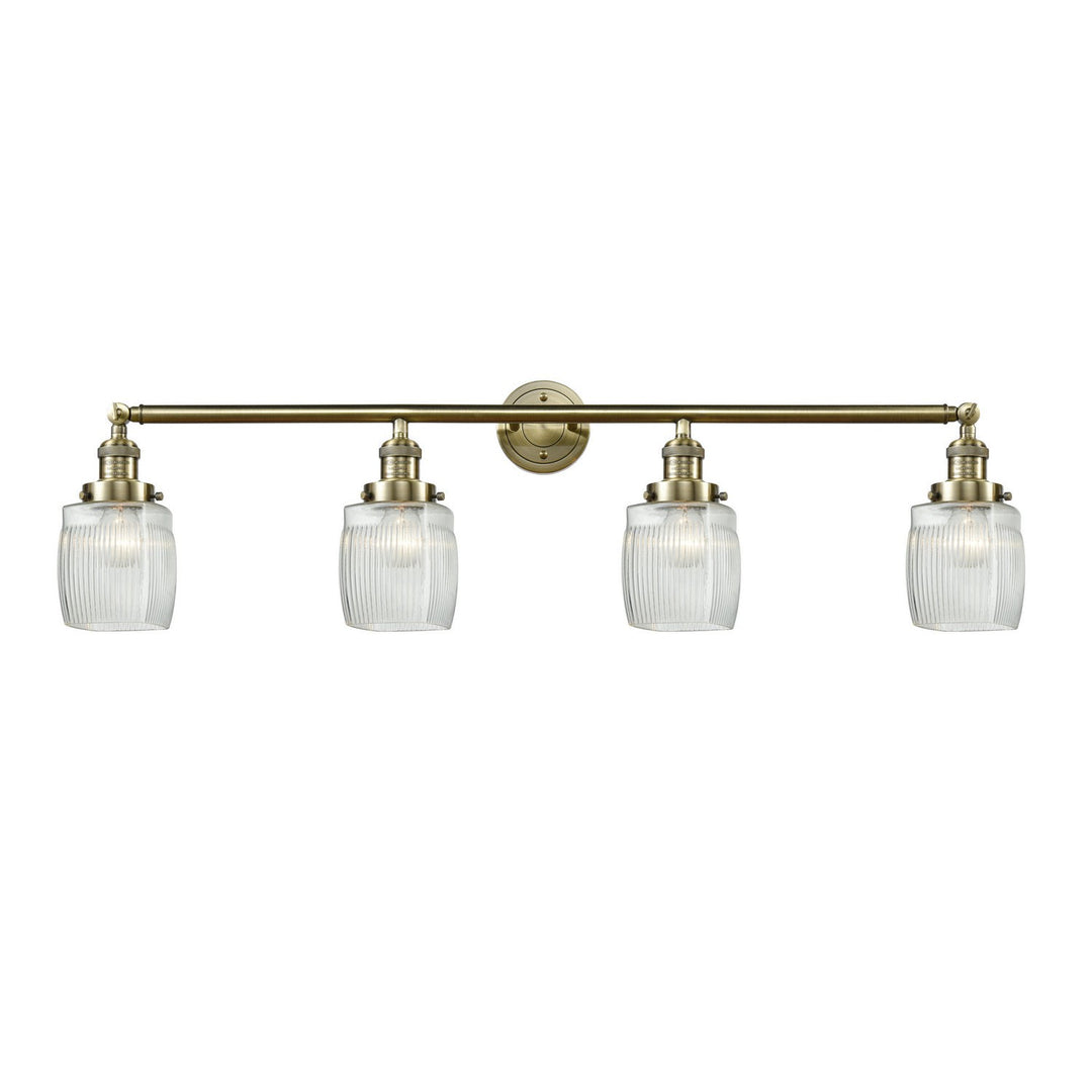 Innovations Franklin Restoration 215-AB-G302 Bath Vanity Light 42 in. wide - Antique Brass