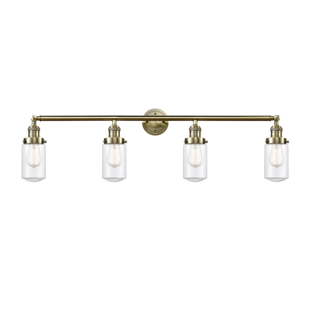 Innovations Franklin Restoration 215-AB-G312 Bath Vanity Light 43 in. wide - Antique Brass