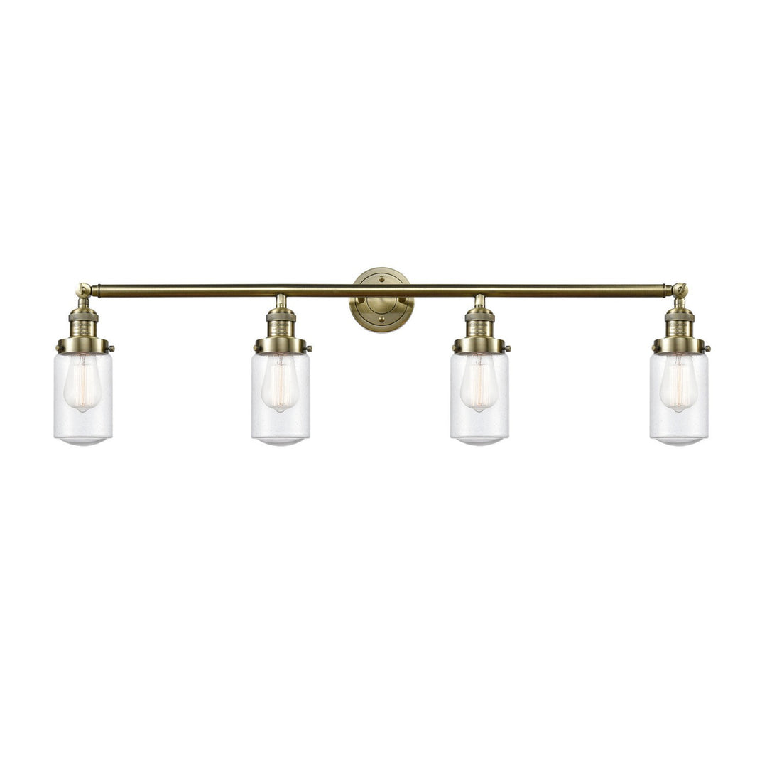 Innovations Franklin Restoration 215-AB-G314 Bath Vanity Light 43 in. wide - Antique Brass