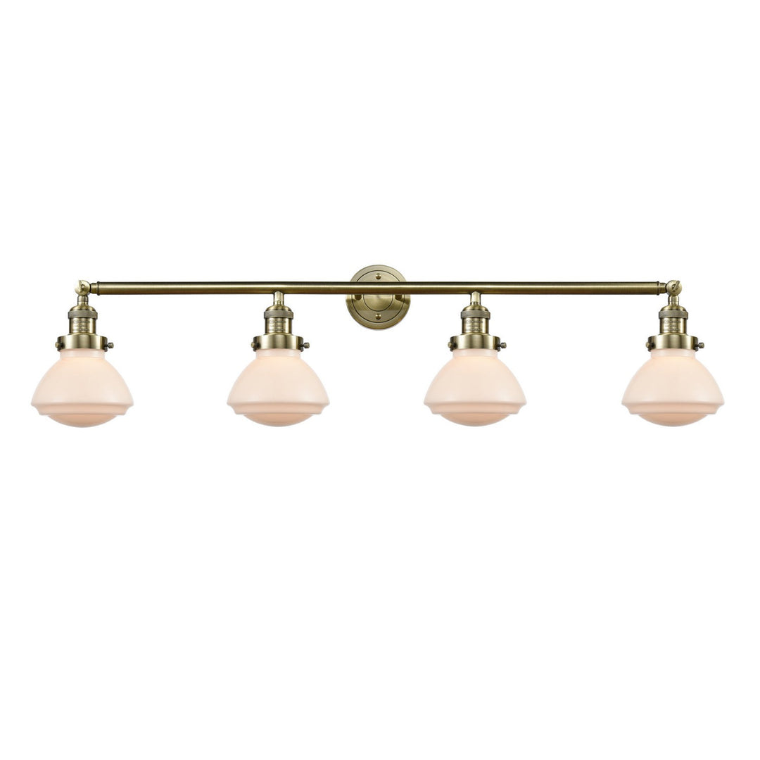 Innovations Franklin Restoration 215-AB-G321 Bath Vanity Light 43 in. wide - Antique Brass