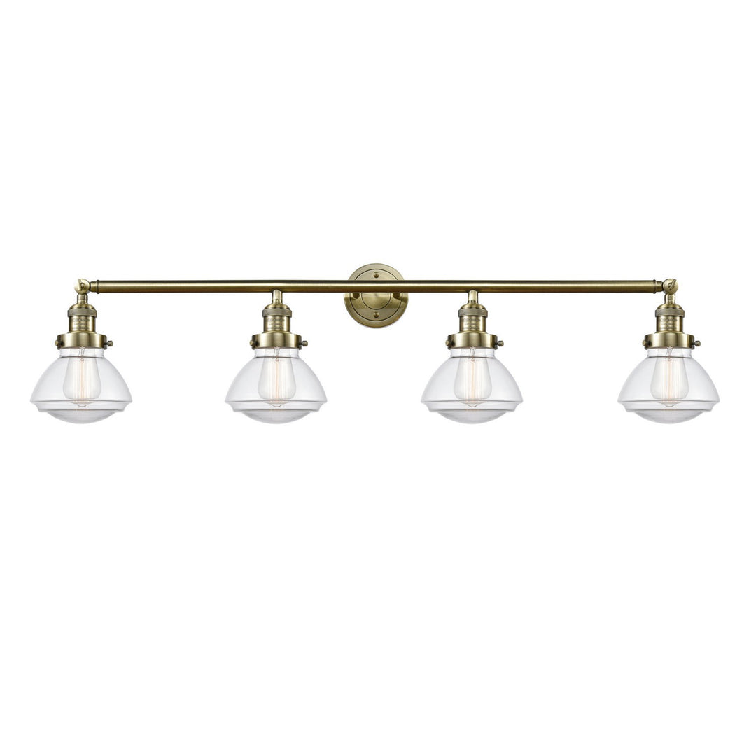 Innovations Franklin Restoration 215-AB-G322 Bath Vanity Light 43 in. wide - Antique Brass