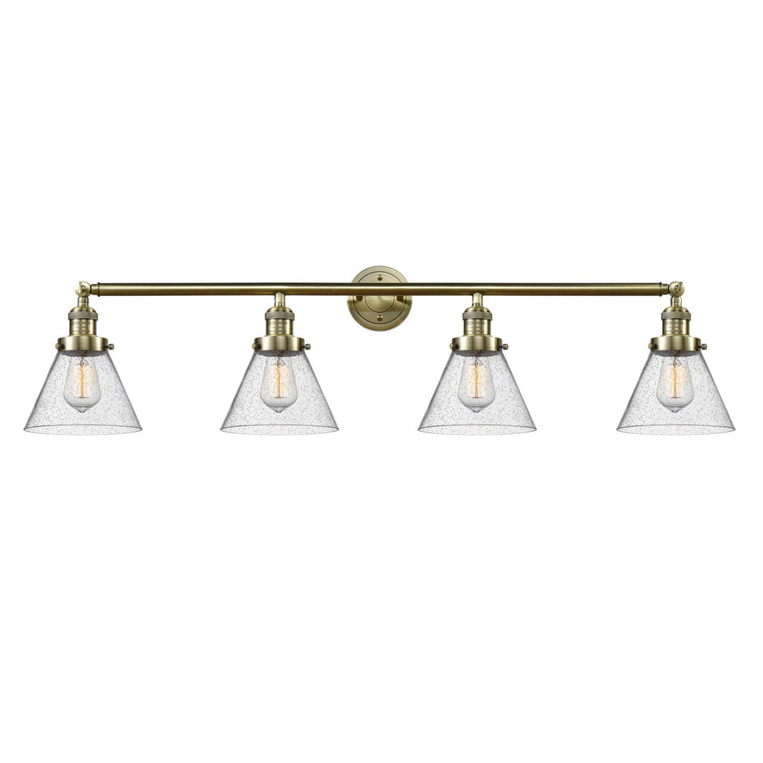 Innovations Franklin Restoration 215-AB-G44 Bath Vanity Light 44 in. wide - Antique Brass