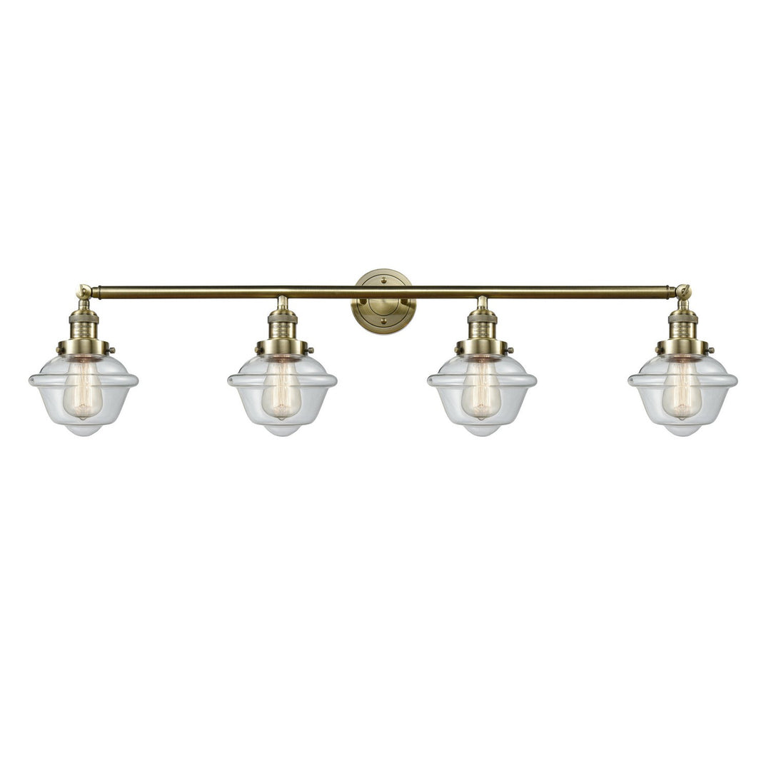 Innovations Franklin Restoration 215-AB-G532 Bath Vanity Light 46 in. wide - Antique Brass