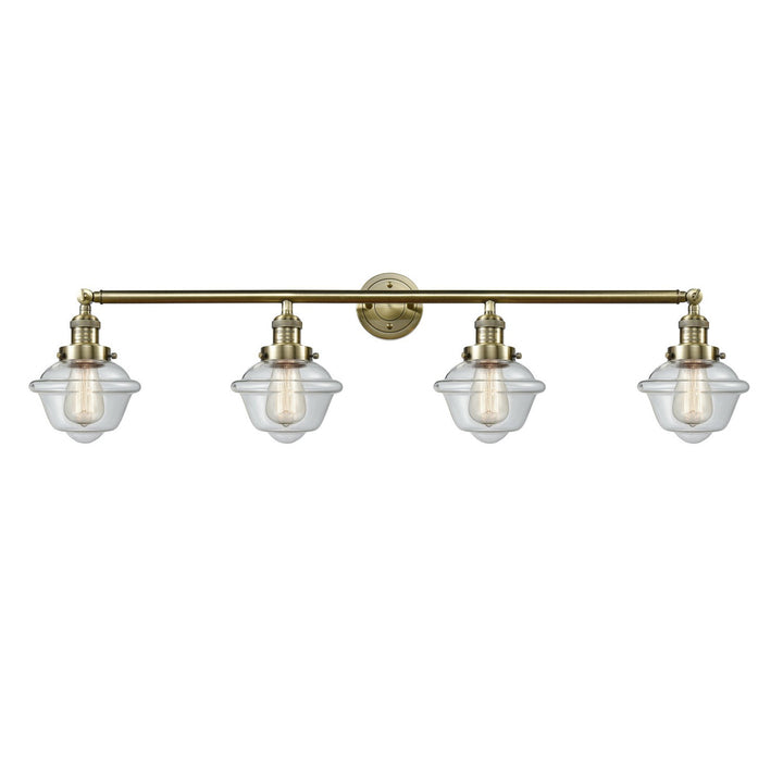 Innovations Franklin Restoration 215-AB-G532 Bath Vanity Light 46 in. wide - Antique Brass