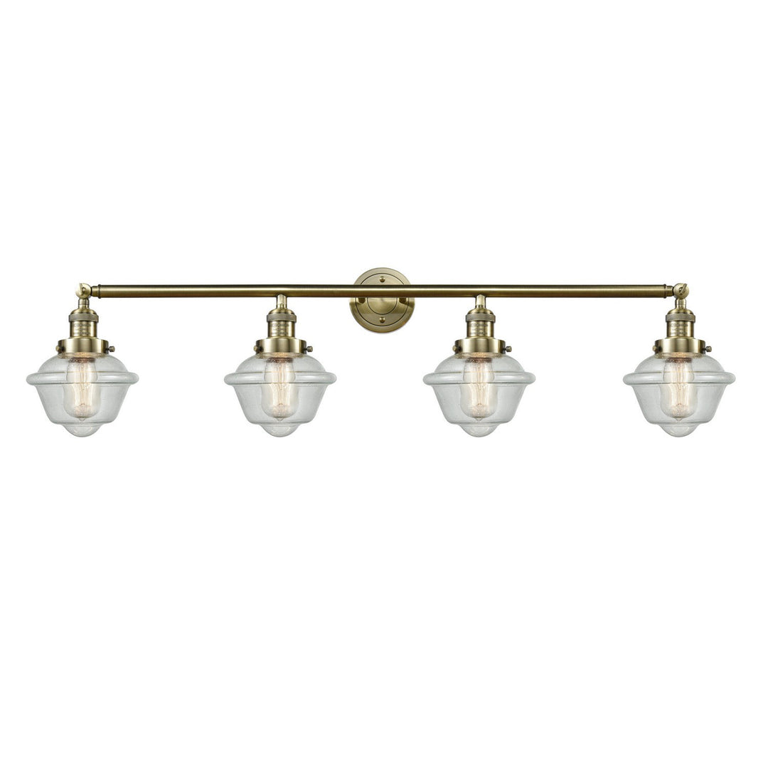 Innovations Franklin Restoration 215-AB-G534 Bath Vanity Light 46 in. wide - Antique Brass