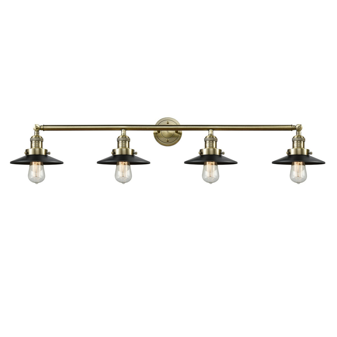 Innovations Franklin Restoration 215-AB-M6 Bath Vanity Light 44 in. wide - Antique Brass