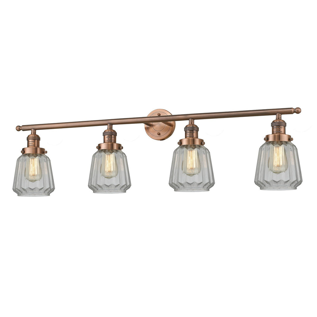 Innovations Franklin Restoration 215-AC-G142-LED Bath Vanity Light 43 in. wide - Antique Copper