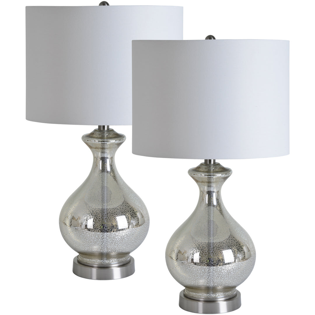 Renwil Lighting LPT856-SET2 Dulce Table Lamp (Set Of 2) Lamp Pewter, Nickel, Silver