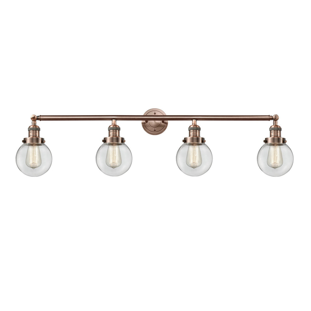 Innovations Franklin Restoration 215-AC-G202-6 Bath Vanity Light 42 in. wide - Antique Copper
