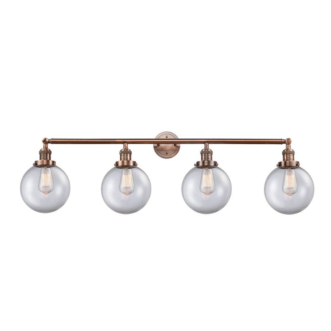 Innovations Franklin Restoration 215-AC-G202-8-LED Bath Vanity Light 44 in. wide - Antique Copper