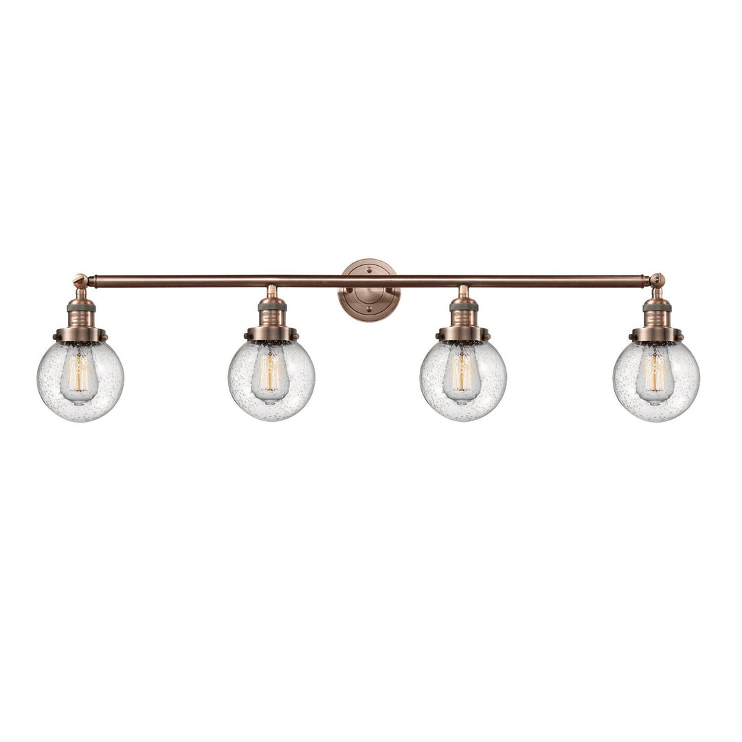 Innovations Franklin Restoration 215-AC-G204-6-LED Bath Vanity Light 42 in. wide - Antique Copper