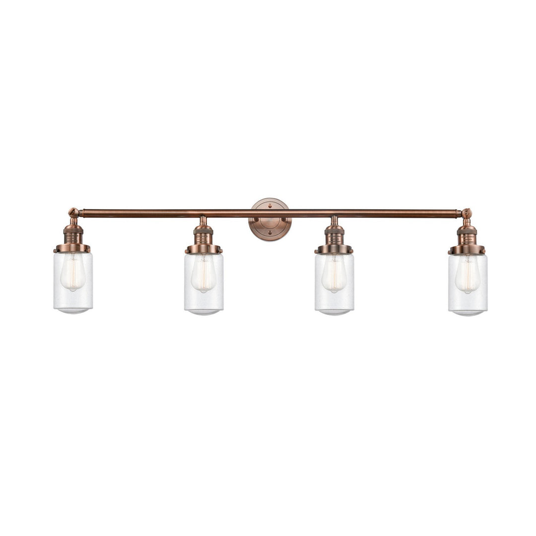 Innovations Franklin Restoration 215-AC-G314 Bath Vanity Light 43 in. wide - Antique Copper