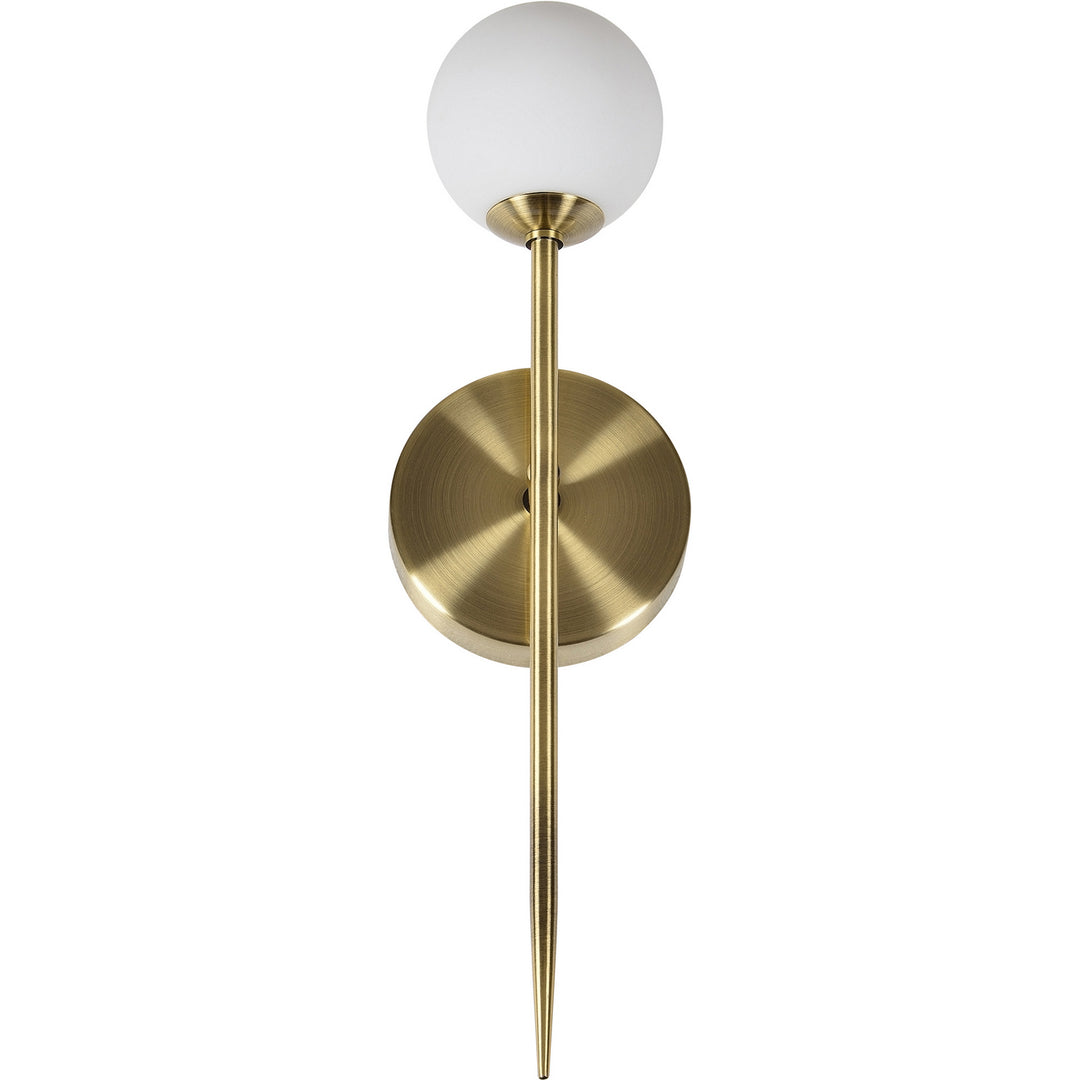 Renwil Gianni WS104 Wall Light - Plated Antique Brushed Brass,White Frosted