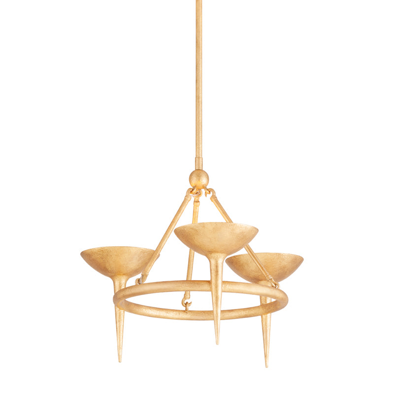 Troy Cecilia F2603-VGL Chandelier Light - Vintage Gold Leaf