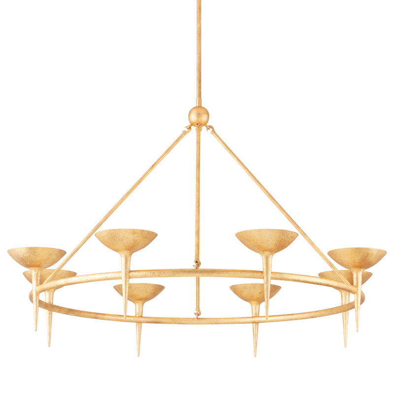 Troy Cecilia F2608-VGL Chandelier Light - Vintage Gold Leaf