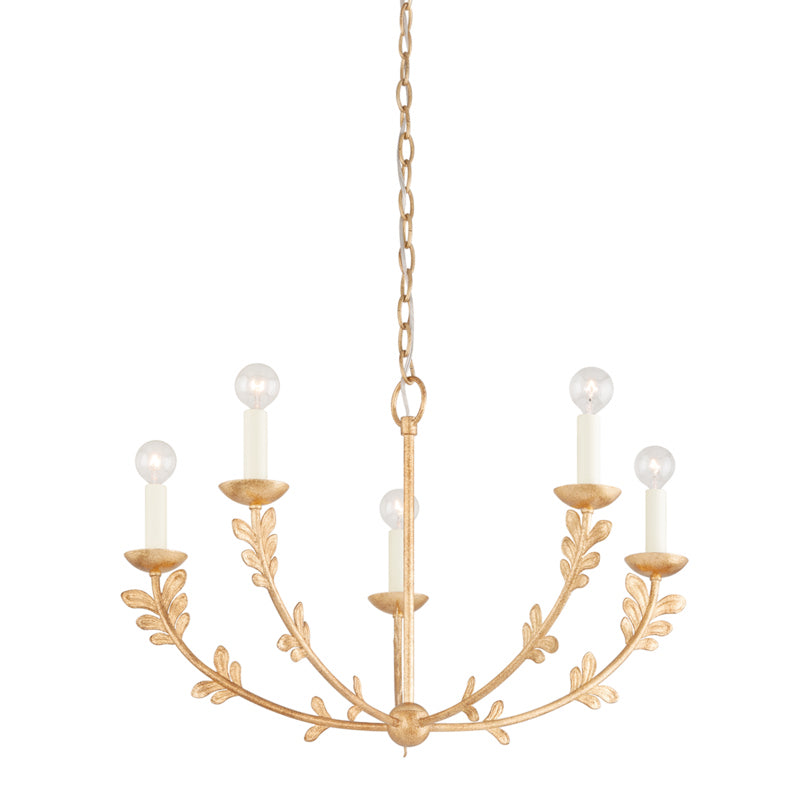 Troy Florian F4428-VGL Chandelier Light - Vintage Gold Leaf