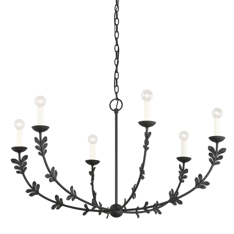 Troy Florian F4440-BI Chandelier Light - Black Iron