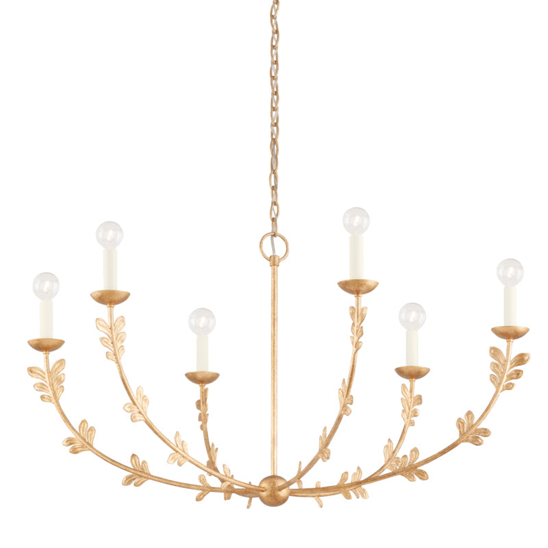 Troy Florian F4440-VGL Chandelier Light - Vintage Gold Leaf